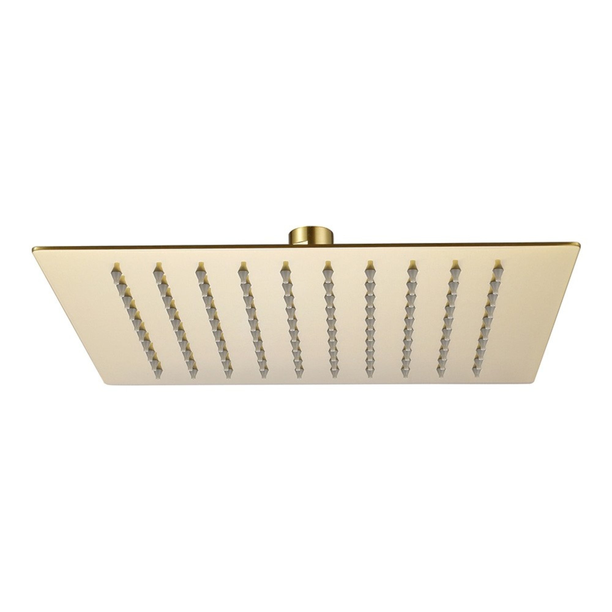Buy Square ultra slim shower head stainless steel 200mm - brushed brass online UK